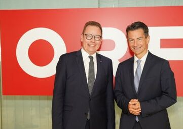 Markus Klement und Generaldirektor Roland Weißmann. Foto: ORF, Zach-Kiesling