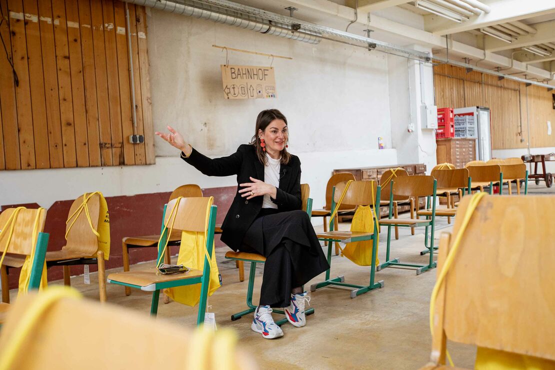 Bettina Steindl in der Alten Schlossrei in de r CampusVare (c) askd